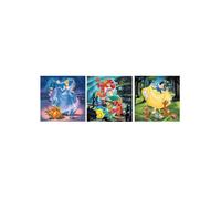 Ravensburger Coffret de 3 puzzles Disney – Cendrillon & Ariel (49 pièces)