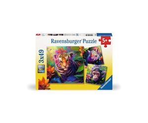 Coffret de 3 Puzzles Jungle - 49 Pièces Chacun pour Enfants