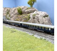 Coffret de 3 voitures express, types Am et ABm, «Suisse Train Bleu», compagnie p