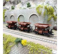 Coffret de 3 wagons trémie à ballast «Talbot», DB, Ep. IV - ROCO 6600269 - HO 1/
