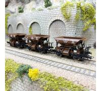 Coffret de 3 wagons-trémies à ballast Talbot, ÖBB, Ep. III-IV - ROCO 6600283 - H
