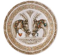 Coffret de 4 assiettes à canapés en faïence Chevaux du vent