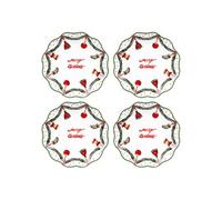 Coffret de 4 assiettes à dessert Bells 21 cm - - Multicolore - Porcelaine