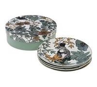 Coffret de 4 assiettes à dessert Neva - Amadeus - Blanc - Porcelaine Blanc