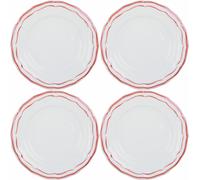 Coffret de 4 Assiettes Canapés FILET Corail