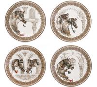 Coffret de 4 Assiettes Dessert Assorties CHEVAUX DU VENT
