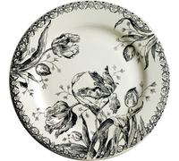 Coffret de 4 Assiettes Dessert Tulipes Noires
