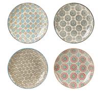 Coffret de 4 assiettes plates Bohème 26 cm grès 26.00 cm TABLE PASSION 26.00x26.