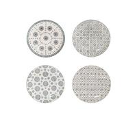 Coffret de 4 assiettes plates nelson 26 cm - - Multicolore - Grès