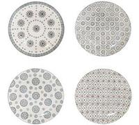 Coffret de 4 assiettes plates nelson 26 cm - Table Passion - Multicolore - Grès Multicolore G