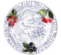 Coffret de 4 Assiettes Plates OISEAU BLEU FRUITS
