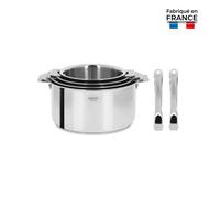 Coffret de 4 Casseroles 14 à 20 cm avec 2 Poignées Inox CASTELINE