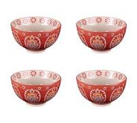 Coffret de 4 coupelles 11 cm Sagrada - Table Passion - Rouge - Grès Rouge G