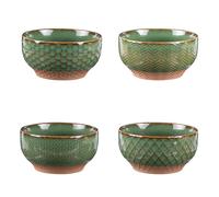 Coffret de 4 coupelles Jaspe 12 cm vert Table passion