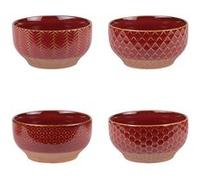 Coffret de 4 coupelles Jaspe Rouge 12 cm - Table Passion - Rouge - Grès Rouge G