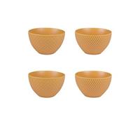 Coffret de 4 coupelles Snow safran 11,5 cm - Table Passion - Jaune - Porcelaine G