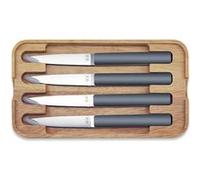 Coffret de 4 couteaux à steak Hector ardoise, lame lisse - Tarrerias Bonjean - Gris - Inox G