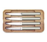 Coffret de 4 couteaux à steak Hector argile, lame lisse - Tarrerias Bonjean - Vert - Inox G