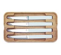 Coffret de 4 couteaux à steak Hector glacier, lame lisse - Tarrerias Bonjean - Blanc - Inox G