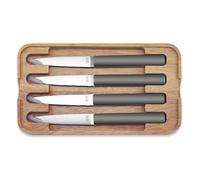 Coffret de 4 couteaux à steak Hector gris taupe, lame lisse - Tarrerias Bonjean - Gris - Inox G