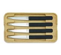 Coffret de 4 couteaux à steak Hector réglisse, lame lisse - Tarrerias Bonjean - Noir - Inox G