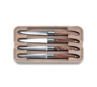 Coffret de 4 couteaux à steak Laguiole, manche en olivier Tarrerias Bonjean