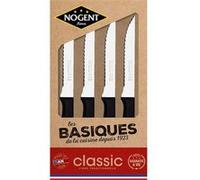 NOGENT*** Coffret 4 couteaux à steak KRAFT CLASSIC STEAK POLYPRO lame crantée 11 cm noir