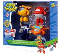 Coffret de 4 figurines Transforming Super Wings AULDEY - Jett, Paul, Donnie et Sunny - Jouet 3 ans+
