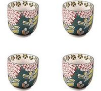Coffret de 4 gobelets 7 cm Cottage - Table Passion - Décoré - Grès G