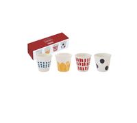 Coffret de 4 gobelets à café 6 cl rouge