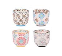 Table Passion – Coffret de 4 gobelets à thé Bohème 15 cl – Grès Multicolore