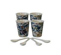 Coffret de 4 Gobelets Expresso en céramique Beige Allen Designs