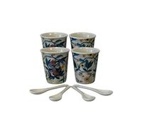 Allen Designs - Tasse décorative Set 4 tasses avec croyons hiboux et sac à dos
