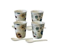 Coffret de 4 Gobelets Expresso en céramique Blanche ARTY