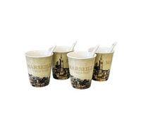 Coffret de 4 Gobelets Expresso en céramique Marseille