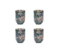 Coffret de 4 gobelets Faustine 7,8 cm - - Vert - Grès