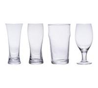 Coffret de 4 gobelets haut à bière - Trend - Transparent - Verre Transparent G