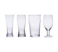 Coffret de 4 gobelets haut à bière verre 7.00x7.00 cm