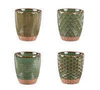 Coffret de 4 gobelets Jaspe 20 cl vert - Table Passion