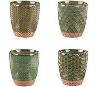 Coffret de 4 gobelets Jaspe 20 cl vert - Table Passion - Vert - Porcelaine Vert G