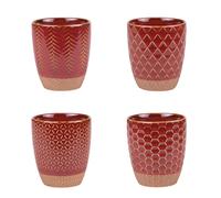 Coffret de 4 gobelets Jaspe Rouge 20 cl Table passion