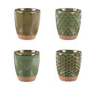 Coffret de 4 gobelets Jaspe verts 20 cl - Table Passion