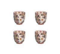 Coffret de 4 gobelets Siena 7 cm - Table Passion - Multicolore - Grès Multicolore