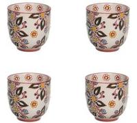 Coffret de 4 gobelets Siena 7 cm - Table Passion - Multicolore - Grès Multicolore