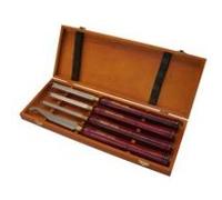 Coffret de 4 gouges de tournage anneaux prisonniers + racloir ADSRS4TLG G