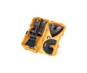 Coffret de 4 lames DEWALT DT20731-QZ avec un plateau de ponçage, 3 abrasifs, un adaptateur pour multicutter
