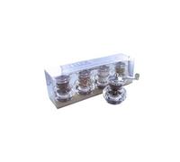 De Buyer – Coffret de 4 moulins Boogie C192.048382 9 cm à manivelle inox