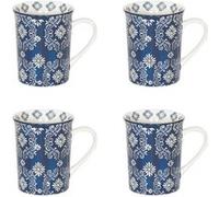 Coffret de 4 mugs Almada 30 cl - Table Passion - Bleu - Grès BLEU G