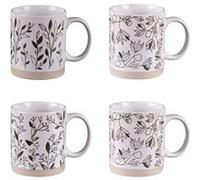 Coffret de 4 mugs Bucolique 35 cl - Table Passion - Blanc - Porcelaine Blanc G