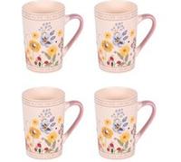 Coffret 4 mugs porcelaine 38cl Celeste